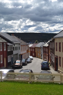 Røros colourful street